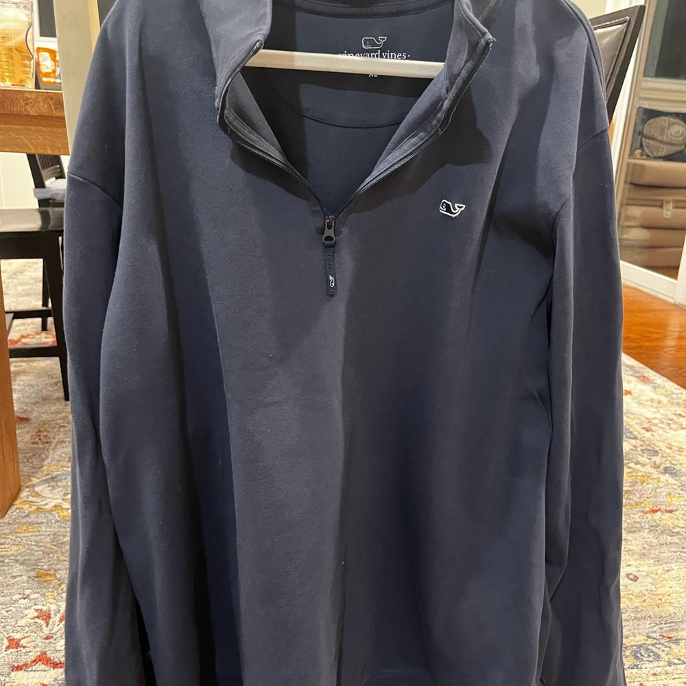 Vineyard Vines Navy Blue Quarter-Zip Sweatshirt
